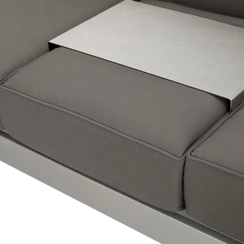 Ensemble de canapé 3 pièces en aluminium d'extérieur Cape Coral par Christopher Knight Home