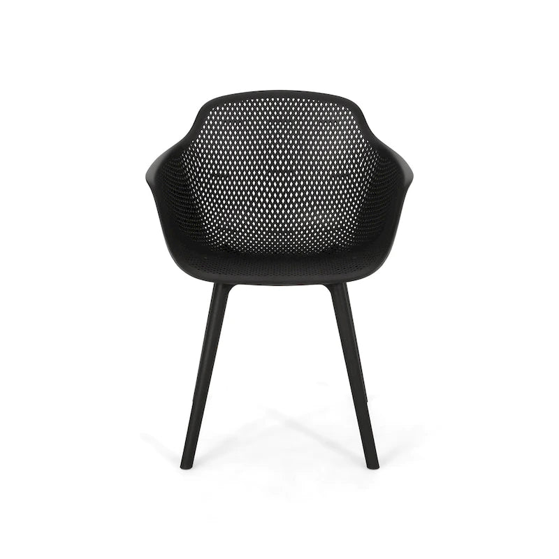 Ensemble de salle à manger d'extérieur 7 pièces Lotus en bois et résine par Christopher Knight Home