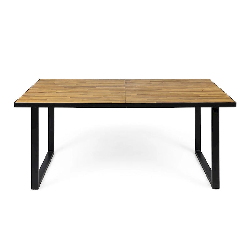 Ensemble de salle à manger d'extérieur 7 pièces Lotus en bois et résine par Christopher Knight Home