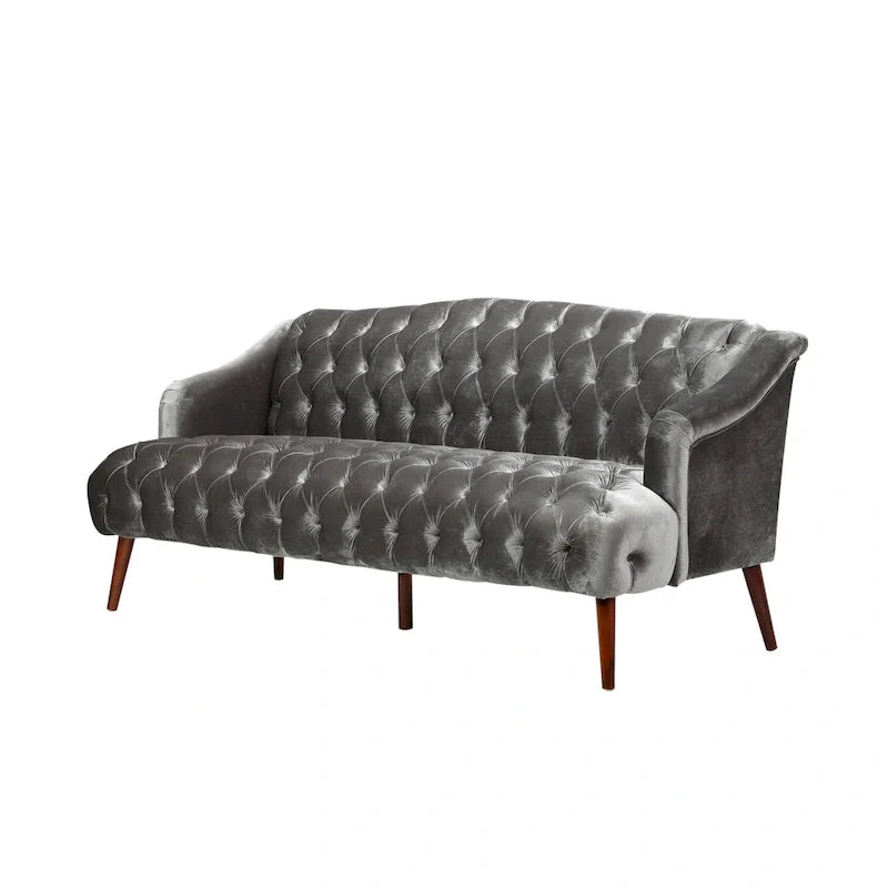 Canapé Adelia en velours capitonné style moderne glamour de Christopher Knight Home