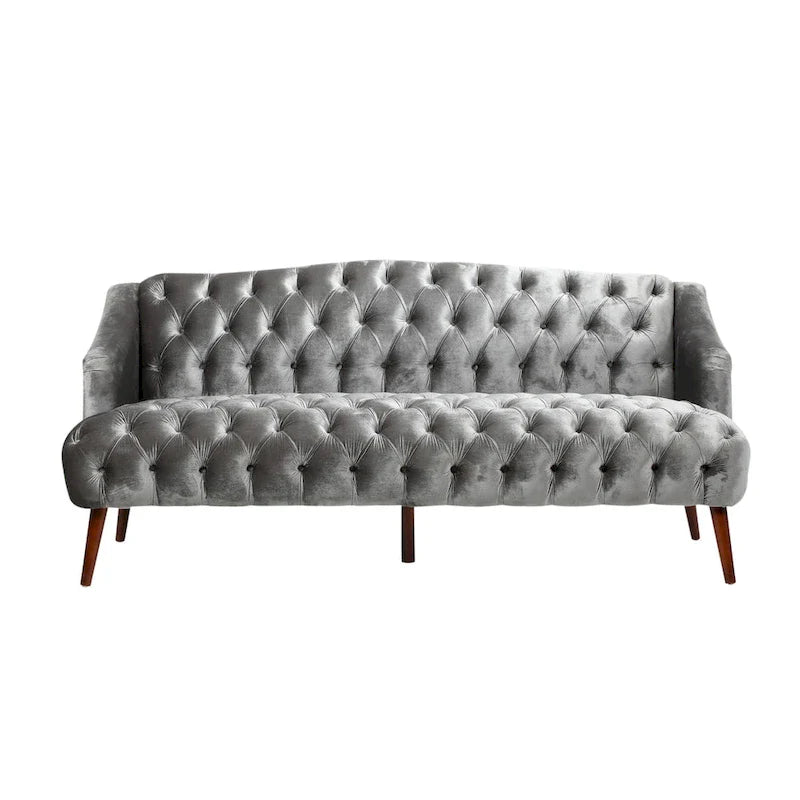 Canapé Adelia en velours capitonné style moderne glamour de Christopher Knight Home