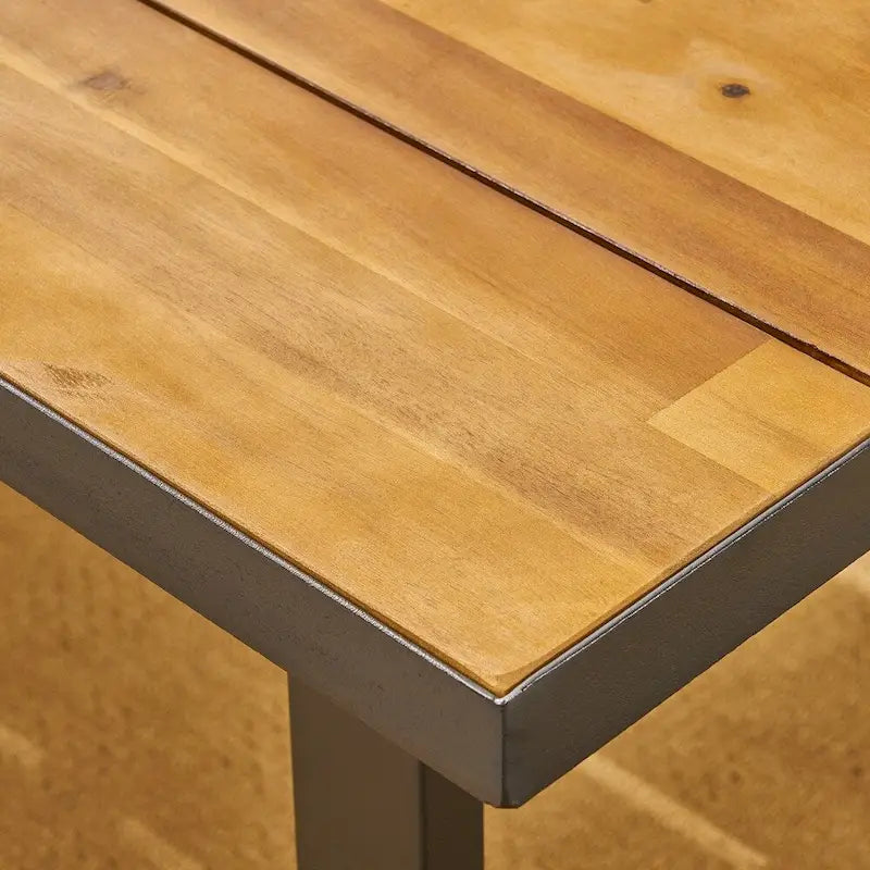 Ensemble de salle à manger rectangulaire 6 places en bois d'acacia Lovell Outdoor par Christopher Knight Home