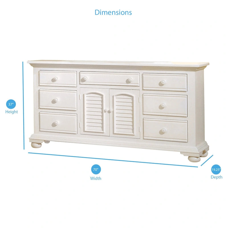 Commode triple et miroir Beachcrest (en option)