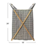 Panier à linge en bambou motif arbre pliant en X Household Essentials