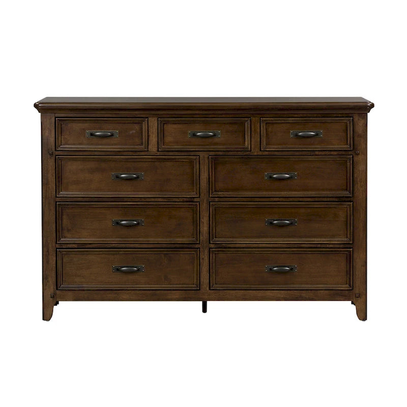 Commode et miroir Saddlebrook Tobacco Copper Grove