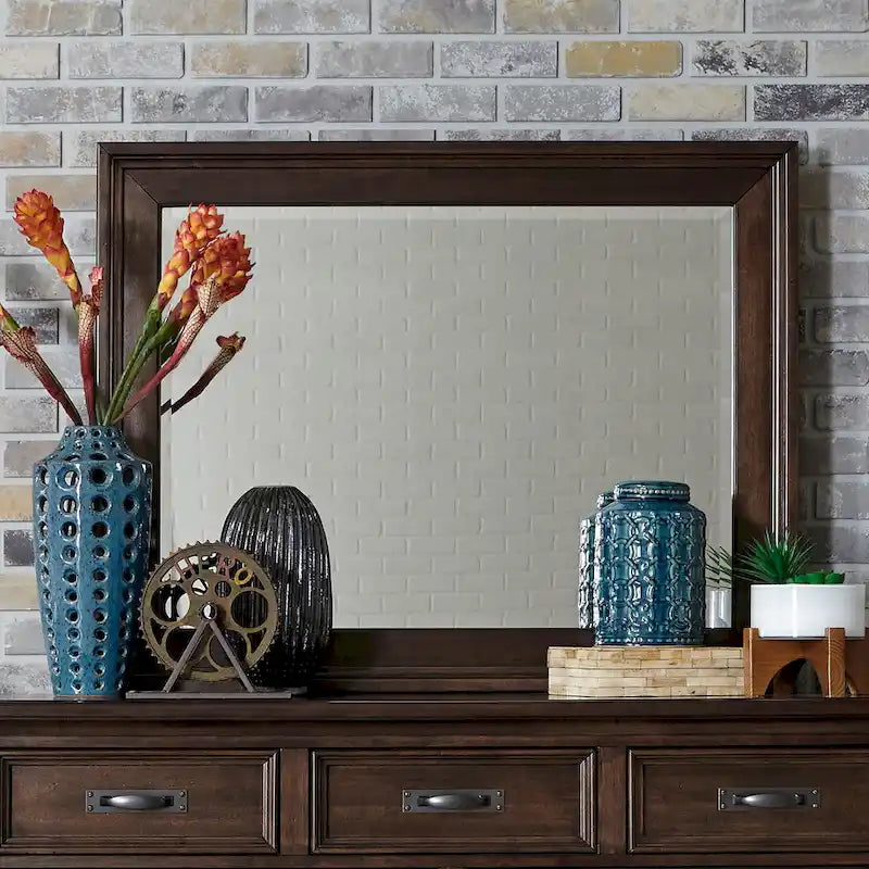 Commode et miroir Saddlebrook Tobacco Copper Grove