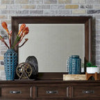 Commode et miroir Saddlebrook Tobacco Copper Grove