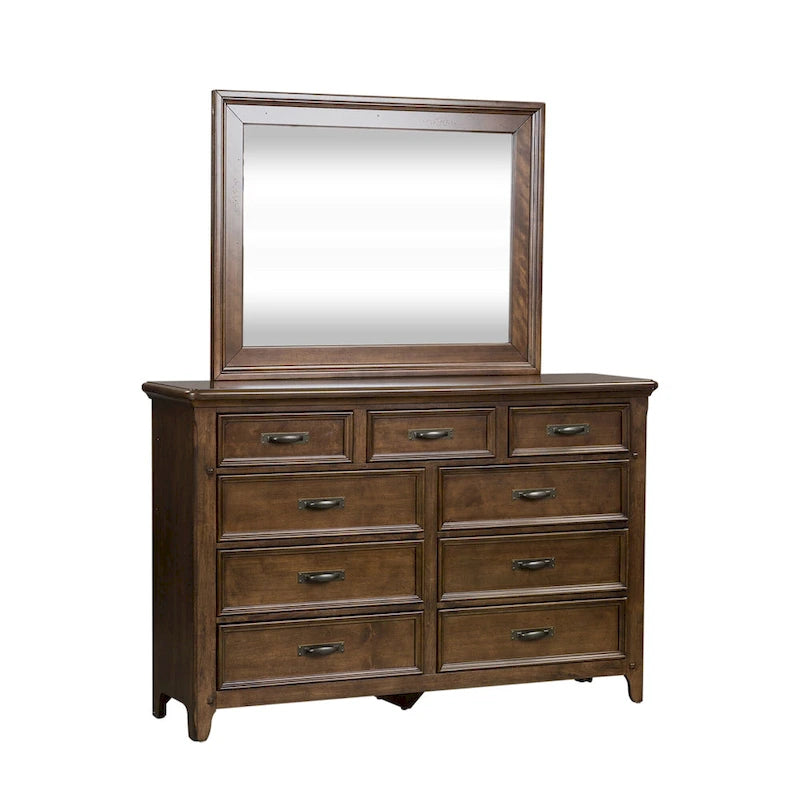 Commode et miroir Saddlebrook Tobacco Copper Grove