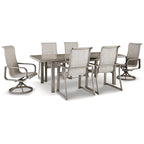 Ensemble de salle à manger d'extérieur 7 pièces Signature Design by Ashley Beach Front beige – 42W x 71/94D x 30H