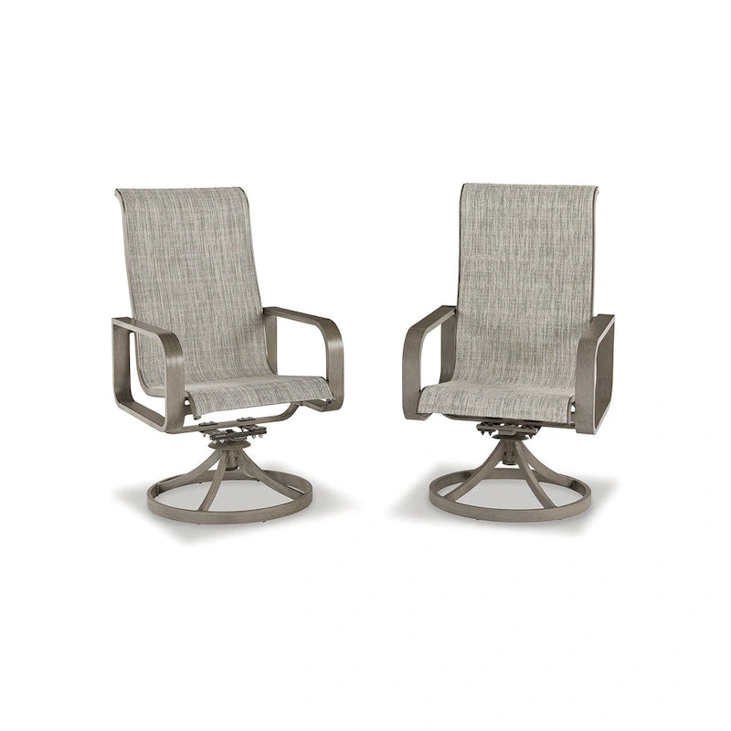 Ensemble de salle à manger d'extérieur 7 pièces Signature Design by Ashley Beach Front beige – 42W x 71/94D x 30H