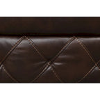 Ensemble de canapé inclinable manuel en cuir respirant marron 3 pièces Owen