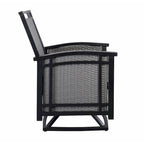 Ensemble de salle à manger d'extérieur 5 pièces Palmetto en aluminium et osier avec coussins - N/A