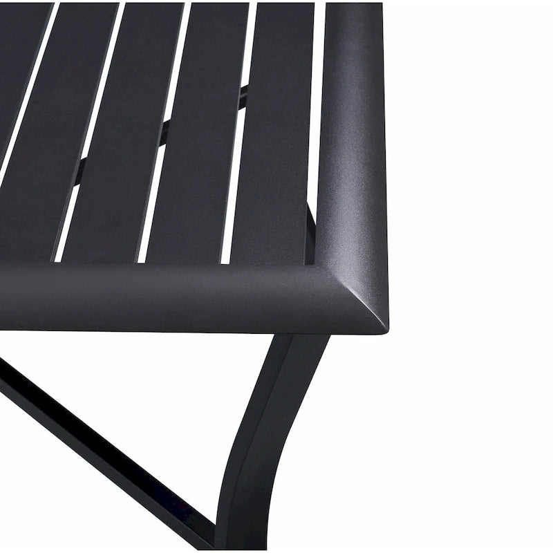 Ensemble de salle à manger d'extérieur 5 pièces Palmetto en aluminium et osier avec coussins - N/A