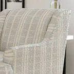 Fauteuil Binick de Furniture of America, à motifs de rayures en chenille multicolore, de style transitionnel