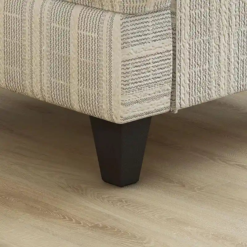 Fauteuil Binick de Furniture of America, à motifs de rayures en chenille multicolore, de style transitionnel