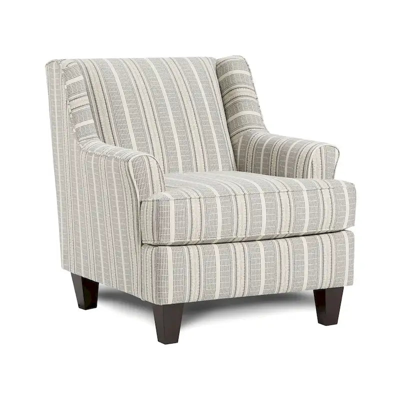 Fauteuil Binick de Furniture of America, à motifs de rayures en chenille multicolore, de style transitionnel