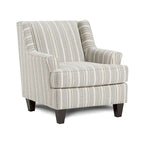 Fauteuil Binick de Furniture of America, à motifs de rayures en chenille multicolore, de style transitionnel