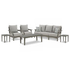 Signature Design by Ashley Visola Gray 6-Piece Outdoor Package - 80W x 33D x 37H