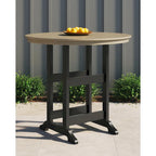Ensemble de salle à manger d'extérieur 3 pièces Signature Design by Ashley Fairen Trail noir/bois flotté – 45,13 L x 45,13 P x 42 H