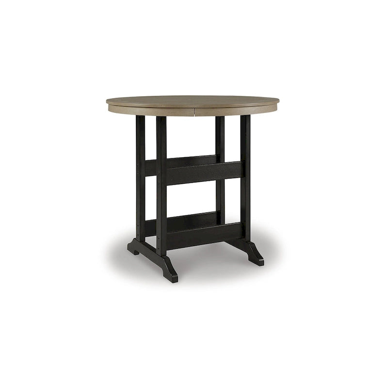Ensemble de salle à manger d'extérieur 3 pièces Signature Design by Ashley Fairen Trail noir/bois flotté – 45,13 L x 45,13 P x 42 H