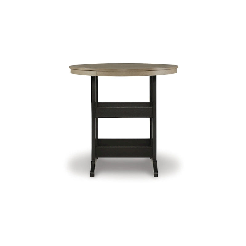 Ensemble de salle à manger d'extérieur 3 pièces Signature Design by Ashley Fairen Trail noir/bois flotté – 45,13 L x 45,13 P x 42 H