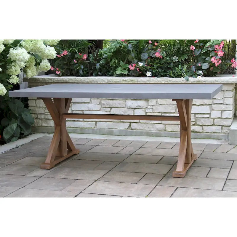 Nadine – Ensemble de salle à manger 6 pièces en eucalyptus et bois composite avec chaises de luxe