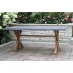 Nadine – Ensemble de salle à manger 6 pièces en eucalyptus et bois composite avec chaises de luxe