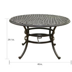 Ensemble de salle à manger d'extérieur 5 pièces en aluminium Arcadia avec coussins
