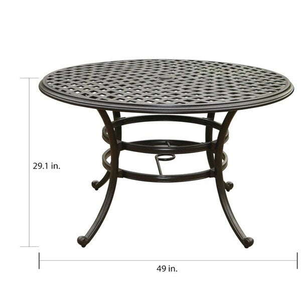 Ensemble de salle à manger d'extérieur 5 pièces en aluminium Arcadia avec coussins