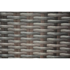 Ensemble de 3 chaises longues réglables en osier et aluminium pour l'extérieur