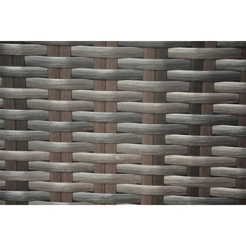 Ensemble de 3 chaises longues réglables en osier et aluminium pour l'extérieur