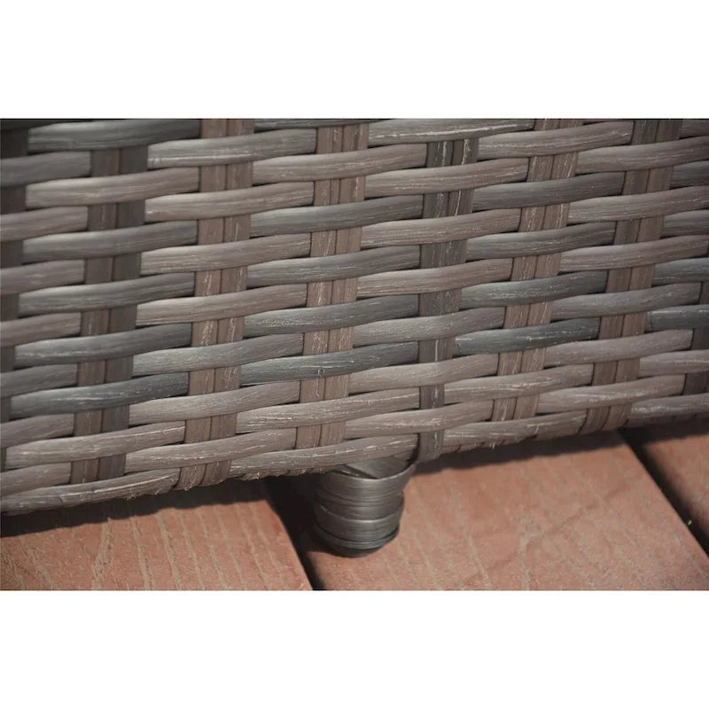 Ensemble de 3 chaises longues réglables en osier et aluminium pour l'extérieur