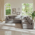 Canapé d'angle 5 places rembourré en duvet surdimensionné 120,45 po