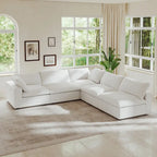 Canapé d'angle 5 places rembourré en duvet surdimensionné 120,45 po