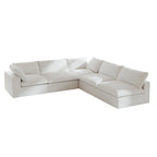 Canapé d'angle 5 places rembourré en duvet surdimensionné 120,45 po