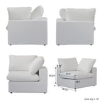 Canapé d'angle 5 places rembourré en duvet surdimensionné 120,45 po
