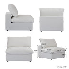 Canapé d'angle 5 places rembourré en duvet surdimensionné 120,45 po
