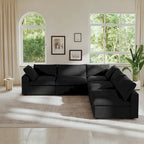 Canapé d'angle 5 places rembourré en duvet surdimensionné 120,45 po