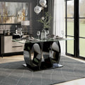 Table à double plateau en verre de 63 po Raji Contemporary de Furniture of America