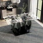 Table à double plateau en verre de 63 po Raji Contemporary de Furniture of America