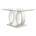 Table à double plateau en verre de 63 po Raji Contemporary de Furniture of America