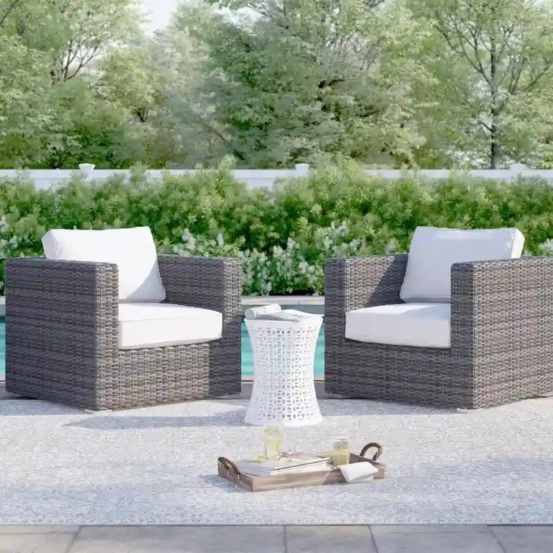 Chaise de patio avec coussins