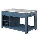 Îlot de cuisine multifonctionnel en bois de style ferme Graneger par Furniture of America