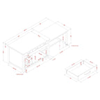 Îlot de cuisine multifonctionnel en bois de style ferme Graneger par Furniture of America