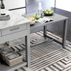 Îlot de cuisine multifonctionnel en bois de style ferme Graneger par Furniture of America