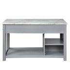Îlot de cuisine multifonctionnel en bois de style ferme Graneger par Furniture of America