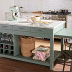 Îlot de cuisine multifonctionnel en bois de style ferme Graneger par Furniture of America