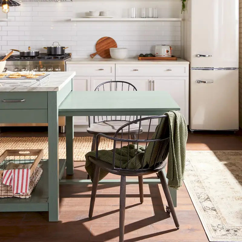 Îlot de cuisine multifonctionnel en bois de style ferme Graneger par Furniture of America