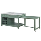 Îlot de cuisine multifonctionnel en bois de style ferme Graneger par Furniture of America