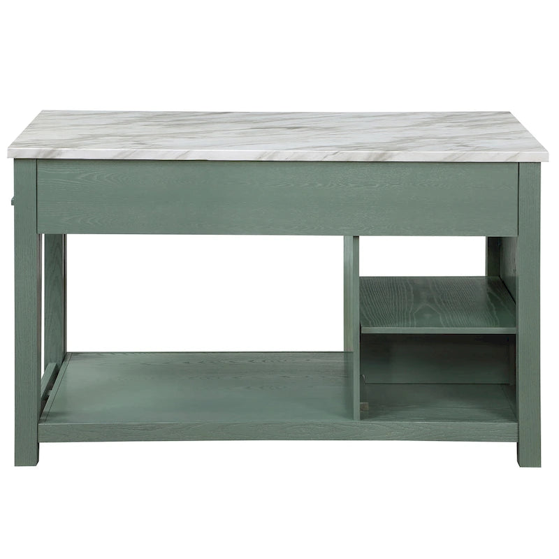 Îlot de cuisine multifonctionnel en bois de style ferme Graneger par Furniture of America